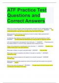 ATF Practice Test Questions and Correct Answers 