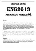 ENG2613 Assignment Number: 02