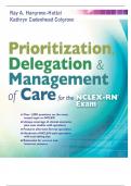 Prioritization Delegation Management of are for the NCLEX RN Exam Latest Update