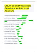 CNOR Exam Preparation Questions with Correct Answers 