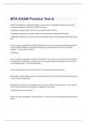 MTA EXAM Practice Test A questions and 100% correct answers