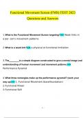 Functional Movement Screen (FMS) TEST questions and answers latest 2023 - 2024 [100% correct answers]