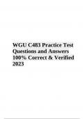WGU C483 Practice Exam Questions With Answers Latest 2023/2024 (VERIFIED)