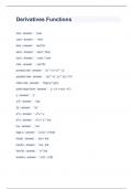 Derivatives Functions Questions and Answers