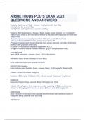 AIRMETHODS PCG'S EXAM 2023 QUESTIONS AND ANSWERS