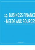 Sources of Finance in business studies