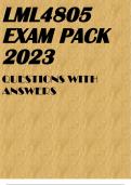 LML4805 EXAM PACK 2023