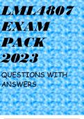 LML4807 EXAM PACK 2023