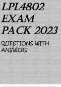 LPL4802 EXAM PACK 2023