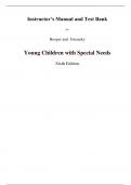 Test Bank For Young Children with Special Needs 6th Edition All Chapters - 9780132659833