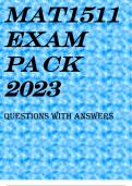 MAT1511 EXAM PACK 2023