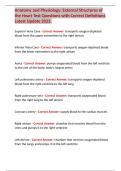 Anatomy and Physiology: External Structures of the Heart Test Questions with Correct Definitions Latest Update 2023. 