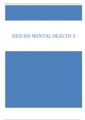 HESI RN MENTAL HEALTH 3