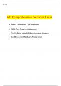 ATI Comprehensive Predictor Exam Latest 13 Versions (13 Sets Exam; 2000 Plus Questions & Answers Verified and Updated)