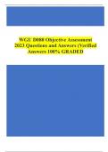 WGU D080 Objective Assessment 2023 Questions and Answers (Verified Answers