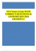 NYS Notary Exam questions and Answers Latest Update 2023