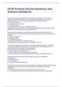 CPJE Practice Clinical Questions and Answers (Graded A)