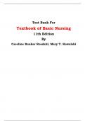 Test Bank For Textbook of Basic Nursing  11th Edition By Caroline Bunker Rosdahl, Mary T. Kowalski | All Chapters, Latest Edition|