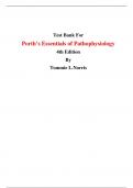 Test Bank For Porth’s Essentials of Pathophysiology  4th Edition By Tommie L.Norris | Chapter 1 – 46, Latest Edition|