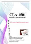 Cla1503 Assignment 1 Semester 2 2023    Distinction guaranteed