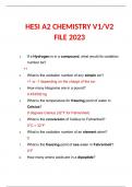 HESI A2 CHEMISTRY V1/V2 FILE 2023