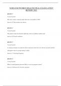 NURS 6540 Women`s Health FINAL EXAM QUESTIONS GRADED A+