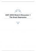 HIST 405N Week 6 Discussion 1 The Great Depression.