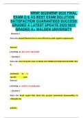 EXAM Q & AS BEST EXAM SOLUTION  SATISFACTION GUARANTEED SUCCESS  GRADED A LATEST UPDATE 2022/2023  GRADED A+ WALDEN UNIVERSITY  Question 1 Select the mental function that is most affected in mild cognitive impairment. Selected ANSWER: D. RECENT MEMORY Que