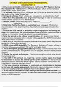 Ca Smog Check Inspector Training Final Review (Part 2) 1. Only smoke emitted from the crankcase vent hoses (PCV System) during the inspection for visible smoke.: What constitutes a failure of the crankcase portion of the visible smoke test? 2. 10 Seconds: