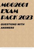 MGG2601 EXAM PACK 2023