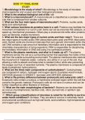 BIOD 171 FINAL EXAM STUDY 1. Microbiology is the study of what?: Microbiology is the study of microbes (microorganisms and viruses) and their biological processes. 2. What is the smallest biological unit of life: cell 3. What is a macromolecule?: A macrom