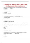 Control Tower Operator (CTO) Study Guide Part 2 questions with correct answers