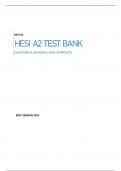 HESI A2 TEST BANK EXAM | QUESTIONS & ANSWERS (SCORED A+) | 100% APPROVED BEST VERSION 2023