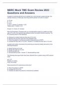 NBRC Mock TMC Exam Review 2023 Questions and Answers