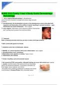 NURS 5333 Family 1 test 4 Study Guide Dermatology-Hematology 