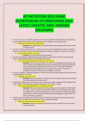 ATI NUTRITION 2023 EXAM NUTRITION RN ATI PROCTORED 2023 LATEST UPDATES 100% VERIFIED  SOLUTIONS