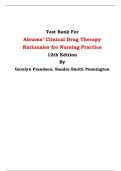 Test Bank For Abrams’ Clinical Drug Therapy  Rationales for Nursing Practice  12th Edition By Geralyn Frandsen, Sandra Smith Pennington | Chapter 1 – 61, Latest Edition|