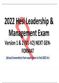 2022 Hesi Leadership & Management Exam Version 1 & 2 (V1-V2) NEXT GENFORMAT  (Actual Screenshots from exam taken in Feb 2022 A+)