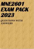 MNE2601 EXAM PAVCK 2023