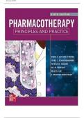 Test Bank for Pharmacotherapy Principles and Practice, Sixth Edition (Chisholm-Burns, 2022) ,Chapter 1-102 | Complete Guide A+