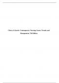 Cherry & Jacob: Contemporary Nursing: Issues, Trends, and     Management, 7th Edition                                                               	  Chapter 01: The Evolution of Professional Nursingƒ Cherry & Jacob: Contemporary Nursing: Issues, Trends,