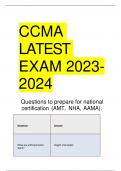 CCMA LATEST EXAM  2023-2024