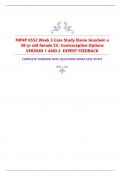 NRNP 6552 Week 3 Case Study Elaine Goodwin a  38-yr old female CC: Contraceptive Options  VERSION 1 AND 2 EXPERT FEEDBACK