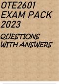 OTE2601 EXAM PACK 2023