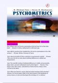 Psychometrics PSY3656 latest 2023 -2024 /Questions And Answers