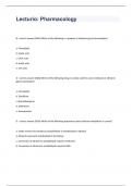 Lecturio Pharmacology(question n answers )graded A+ 2023