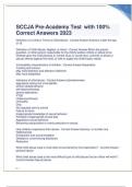 SCCJA Pre-Academy Test with 100% Correct Answers