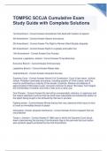 TOMPSC SCCJA Cumulative Exam Study Guide with Complete Solutions rated A