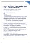 SOWK 361 CERAP EXAM REVIEW WITH 100% CORRECT ANSWERS 