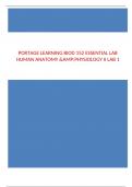 PORTAGE LEARNING BIOD 152 ESSENTIAL LAB HUMAN ANATOMY &AMP;PHYSIOLOGY II LAB 1